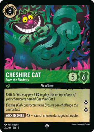 Cheshire Cat - From the Shadows (75/204) - Rise of the Floodborn - Premium Lorcana Single from Rise of the Floodborn - Just $0.08! Shop now at Game Crave Tournament Store