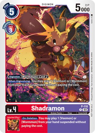 Shadramon (3rd Anniversary Survey Pack) (P-110) - Digimon Promotion Cards - Premium Digimon Single from Bandai - Just $13.15! Shop now at Game Crave Tournament Store