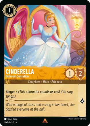 Cinderella - Ballroom Sensation (3/204) - Rise of the Floodborn Cold Foil - Premium Lorcana Single from Rise of the Floodborn - Just $2.24! Shop now at Game Crave Tournament Store