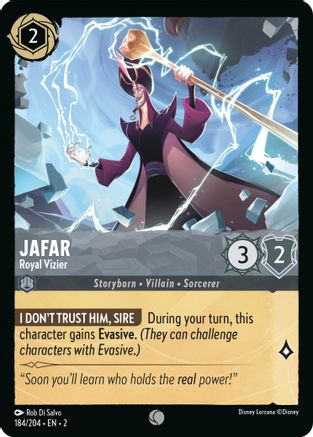 Jafar - Royal Vizier (184/204) - Rise of the Floodborn - Premium Lorcana Single from Rise of the Floodborn - Just $0.08! Shop now at Game Crave Tournament Store