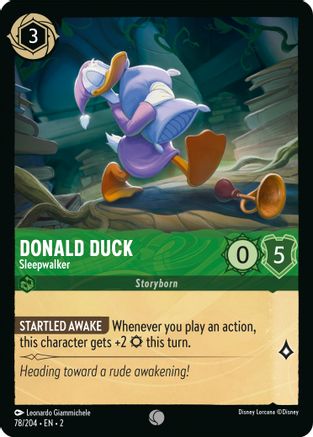 Donald Duck - Sleepwalker (78/204) - Rise of the Floodborn - Premium Lorcana Single from Rise of the Floodborn - Just $0.08! Shop now at Game Crave Tournament Store