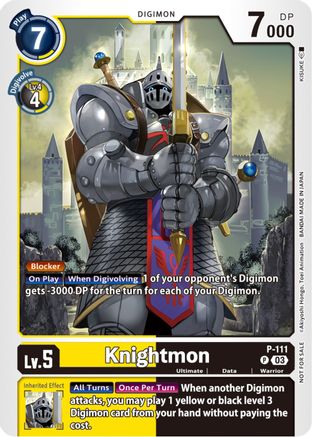 Knightmon (3rd Anniversary Survey Pack) (P-111) - Digimon Promotion Cards - Premium Digimon Single from Bandai - Just $2! Shop now at Game Crave Tournament Store