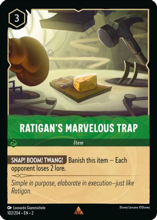 Ratigan's Marvelous Trap (102/204) - Rise of the Floodborn Cold Foil - Premium Lorcana Single from Rise of the Floodborn - Just $0.14! Shop now at Game Crave Tournament Store