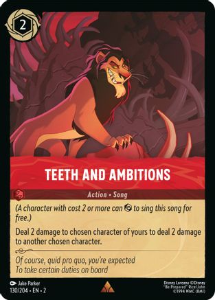 Teeth and Ambitions (130/204) - Rise of the Floodborn - Premium Lorcana Single from Rise of the Floodborn - Just $0.09! Shop now at Game Crave Tournament Store