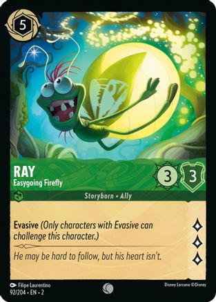 Ray - Easygoing Firefly (92/204) - Rise of the Floodborn Cold Foil - Premium Lorcana Single from Rise of the Floodborn - Just $0.10! Shop now at Game Crave Tournament Store
