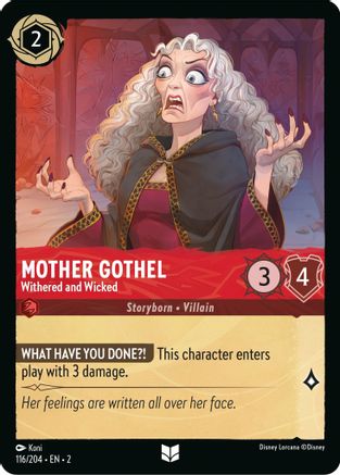 Mother Gothel - Withered and Wicked (116/204) - Rise of the Floodborn Cold Foil - Premium Lorcana Single from Rise of the Floodborn - Just $0.33! Shop now at Game Crave Tournament Store