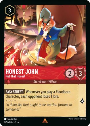Honest John - Not That Honest (109/204) - Rise of the Floodborn Cold Foil - Premium Lorcana Single from Rise of the Floodborn - Just $0.13! Shop now at Game Crave Tournament Store