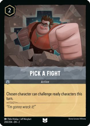 Pick a Fight (200/204) - Rise of the Floodborn Cold Foil - Premium Lorcana Single from Rise of the Floodborn - Just $0.09! Shop now at Game Crave Tournament Store