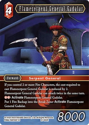 Flameserpent General Gadalar (BEYOND DESTINY) Foil - Premium Final Fantasy Single from Beyond Destiny - Just $0.37! Shop now at Game Crave Tournament Store