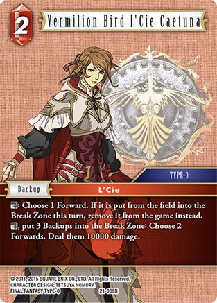 Vermilion Bird l'Cie Caetuna (BEYOND DESTINY) Foil - Premium Final Fantasy Single from Beyond Destiny - Just $0.51! Shop now at Game Crave Tournament Store