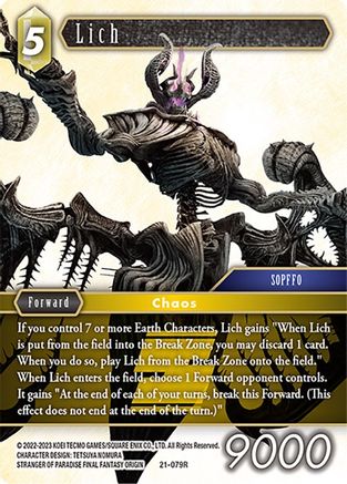 Lich (BEYOND DESTINY) Foil - Premium Final Fantasy Single from Beyond Destiny - Just $0.29! Shop now at Game Crave Tournament Store