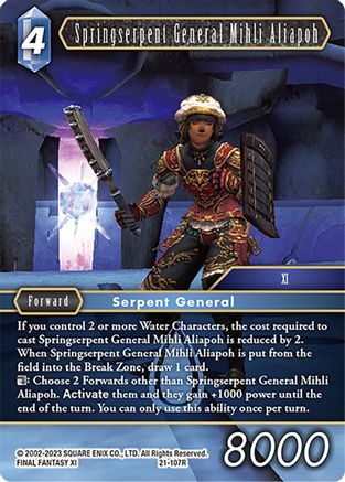 Springserpent General Mihli Aliapoh (BEYOND DESTINY) Foil - Premium Final Fantasy Single from Beyond Destiny - Just $0.25! Shop now at Game Crave Tournament Store