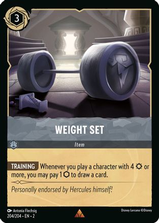 Weight Set (204/204) - Rise of the Floodborn - Premium Lorcana Single from Rise of the Floodborn - Just $0.08! Shop now at Game Crave Tournament Store