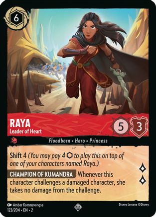 Raya - Leader of Heart (123/204) - Rise of the Floodborn Cold Foil - Premium Lorcana Single from Rise of the Floodborn - Just $0.19! Shop now at Game Crave Tournament Store