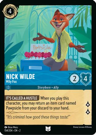 Nick Wilde - Wily Fox (154/204) - Rise of the Floodborn Cold Foil - Premium Lorcana Single from Rise of the Floodborn - Just $0.16! Shop now at Game Crave Tournament Store