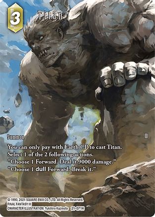 Titan (Full Art) (BEYOND DESTINY) Foil - Premium Final Fantasy Single from Beyond Destiny - Just $12.05! Shop now at Game Crave Tournament Store