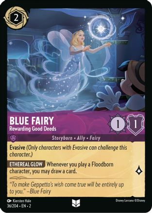 Blue Fairy - Rewarding Good Deeds (36/204) - Rise of the Floodborn Cold Foil - Premium Lorcana Single from Rise of the Floodborn - Just $0.25! Shop now at Game Crave Tournament Store