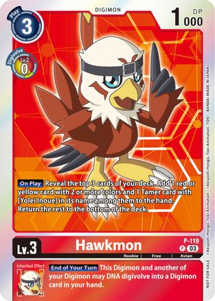 Hawkmon - P-119 (Tamer Party Pack -The Beginning- Ver. 2.0) (P-119) - Digimon Promotion Cards Foil - Premium Digimon Single from Bandai - Just $0.92! Shop now at Game Crave Tournament Store
