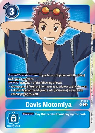 Davis Motomiya - P-124 (Tamer Party Pack -The Beginning- Ver. 2.0) (P-124) - Digimon Promotion Cards Foil - Premium Digimon Single from Bandai - Just $1.01! Shop now at Game Crave Tournament Store