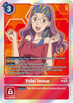 Yolei Inoue - P-126 (Tamer Party Pack -The Beginning- Ver. 2.0) (P-126) - Digimon Promotion Cards Foil - Premium Digimon Single from Bandai - Just $0.69! Shop now at Game Crave Tournament Store