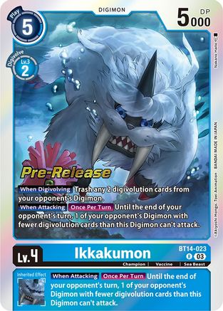 Ikkakumon (BT14-023) - Blast Ace Pre-Release Cards Foil - Premium Digimon Single from Bandai - Just $0.19! Shop now at Game Crave Tournament Store