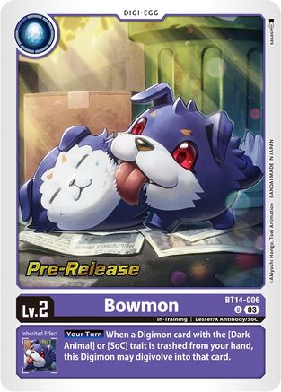 Bowmon (BT14-006) - Blast Ace Pre-Release Cards Foil - Premium Digimon Single from Bandai - Just $1.17! Shop now at Game Crave Tournament Store