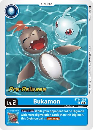 Bukamon (BT14-002) - Blast Ace Pre-Release Cards Foil - Premium Digimon Single from Bandai - Just $0.46! Shop now at Game Crave Tournament Store