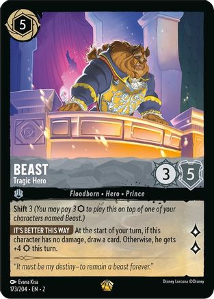 Beast - Tragic Hero (173/204) - Rise of the Floodborn Cold Foil - Premium Lorcana Single from Rise of the Floodborn - Just $14.33! Shop now at Game Crave Tournament Store