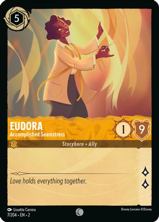 Eudora - Accomplished Seamstress (7/204) - Rise of the Floodborn Cold Foil - Premium Lorcana Single from Rise of the Floodborn - Just $0.08! Shop now at Game Crave Tournament Store