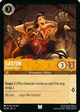 Gaston - Baritone Bully (8/204) - Rise of the Floodborn Cold Foil - Premium Lorcana Single from Rise of the Floodborn - Just $0.18! Shop now at Game Crave Tournament Store