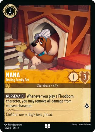 Nana - Darling Family Pet (17/204) - Rise of the Floodborn Cold Foil - Premium Lorcana Single from Rise of the Floodborn - Just $0.08! Shop now at Game Crave Tournament Store