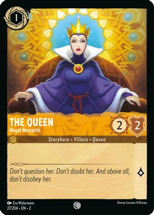 The Queen - Regal Monarch (27/204) - Rise of the Floodborn - Premium Lorcana Single from Rise of the Floodborn - Just $0.08! Shop now at Game Crave Tournament Store