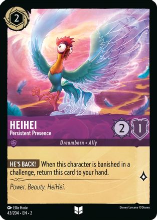 HeiHei - Persistent Presence (43/204) - Rise of the Floodborn - Premium Lorcana Single from Rise of the Floodborn - Just $0.08! Shop now at Game Crave Tournament Store