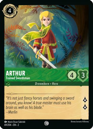 Arthur - Trained Swordsman (69/204) - Rise of the Floodborn - Premium Lorcana Single from Rise of the Floodborn - Just $0.08! Shop now at Game Crave Tournament Store