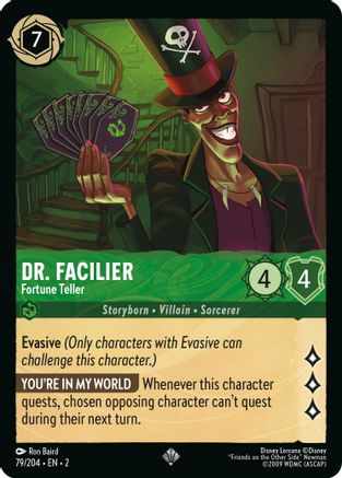 Dr. Facilier - Fortune Teller (79/204) - Rise of the Floodborn - Premium Lorcana Single from Rise of the Floodborn - Just $0.08! Shop now at Game Crave Tournament Store