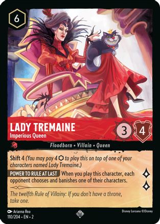 Lady Tremaine - Imperious Queen (110/204) - Rise of the Floodborn - Premium Lorcana Single from Rise of the Floodborn - Just $0.24! Shop now at Game Crave Tournament Store