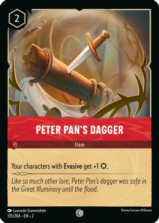 Peter Pan's Dagger (135/204) - Rise of the Floodborn Cold Foil - Premium Lorcana Single from Rise of the Floodborn - Just $0.08! Shop now at Game Crave Tournament Store