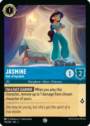 Jasmine - Heir of Agrabah (151/204) - Rise of the Floodborn - Premium Lorcana Single from Rise of the Floodborn - Just $0.08! Shop now at Game Crave Tournament Store