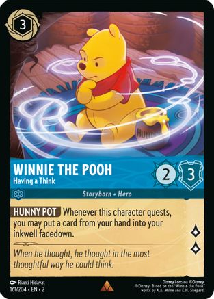 Winnie the Pooh - Having a Think (161/204) - Rise of the Floodborn Cold Foil - Premium Lorcana Single from Rise of the Floodborn - Just $0.28! Shop now at Game Crave Tournament Store
