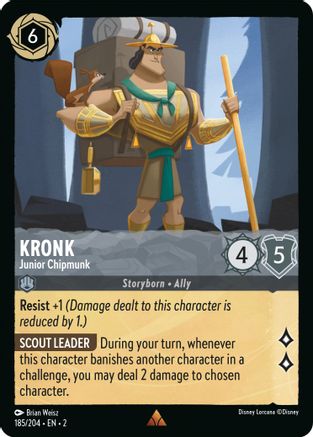 Kronk - Junior Chipmunk (185/204) - Rise of the Floodborn Cold Foil - Premium Lorcana Single from Rise of the Floodborn - Just $0.15! Shop now at Game Crave Tournament Store