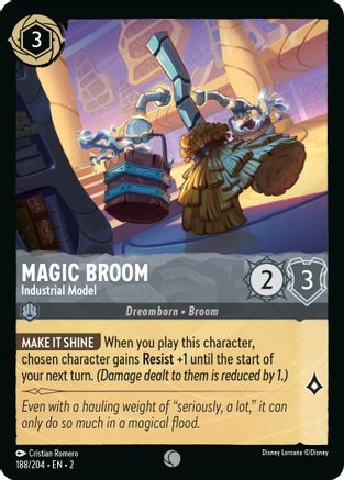 Magic Broom - Industrial Model (188/204) - Rise of the Floodborn Cold Foil - Premium Lorcana Single from Rise of the Floodborn - Just $0.10! Shop now at Game Crave Tournament Store