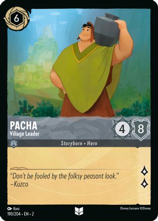 Pacha - Village Leader (190/204) - Rise of the Floodborn - Premium Lorcana Single from Rise of the Floodborn - Just $0.08! Shop now at Game Crave Tournament Store