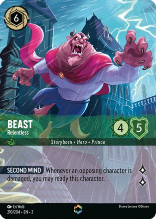 Beast - Relentless (Alternate Art) (210/204) - Rise of the Floodborn Holofoil - Premium Lorcana Single from Rise of the Floodborn - Just $17.65! Shop now at Game Crave Tournament Store