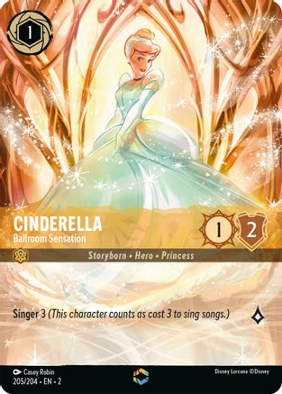 Cinderella - Ballroom Sensation (Alternate Art) (205/204) - Rise of the Floodborn Holofoil - Premium Lorcana Single from Rise of the Floodborn - Just $77.90! Shop now at Game Crave Tournament Store