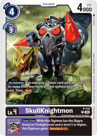 SkullKnightmon - P-115 (3rd Anniversary Survey Pack) (P-115) - Digimon Promotion Cards - Premium Digimon Single from Bandai - Just $5.06! Shop now at Game Crave Tournament Store