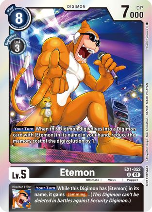Etemon (Blast Ace Double Pack Set) (EX1-052) - Classic Collection Foil - Premium Digimon Single from Bandai - Just $0.09! Shop now at Game Crave Tournament Store