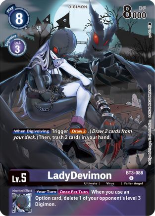 LadyDevimon - BT3-088 (Gift Box 2023) (BT3-088) - Release Special Booster Foil - Premium Digimon Single from Bandai - Just $3.57! Shop now at Game Crave Tournament Store