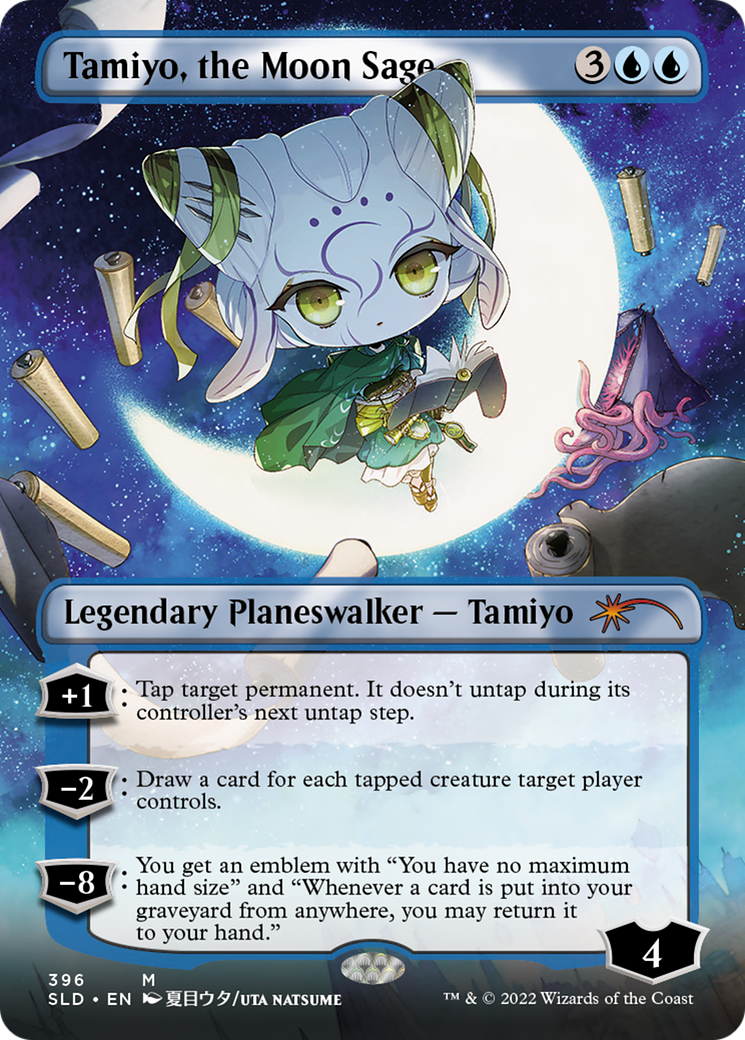 Tamiyo, the Moon Sage (SLD-396) - Secret Lair Drop (Borderless) - Premium MTG Single from Wizards of the Coast - Just $2.44! Shop now at Game Crave Tournament Store