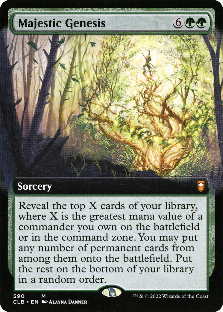 Majestic Genesis (CLB-590) - Commander Legends: Battle for Baldur's Gate: (Extended Art) - Premium MTG Single from Wizards of the Coast - Just $1.73! Shop now at Game Crave Tournament Store