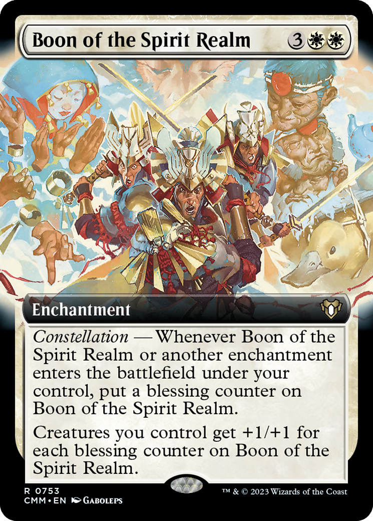 Boon of the Spirit Realm (CMM-753) - Commander Masters: (Extended Art) Foil - Premium MTG Single from Wizards of the Coast - Just $0.95! Shop now at Game Crave Tournament Store